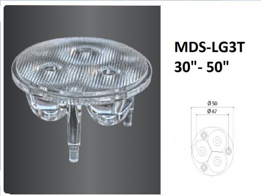  3 lü led mercek tırtırlı